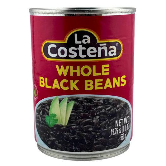 Front image of La Costeña Whole Black Beans 19.75oz