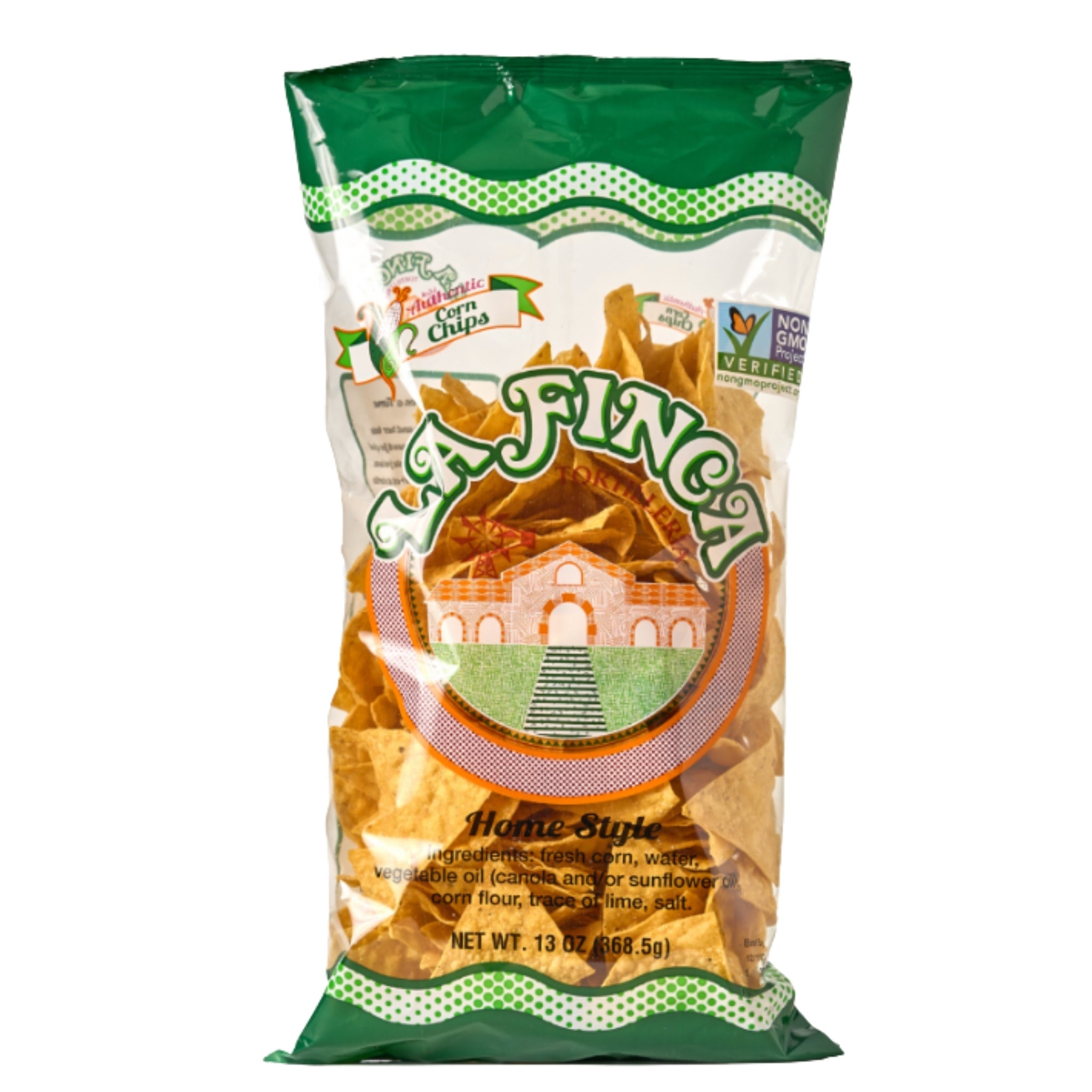 Front image of La Finca Tortilla Chips 13oz