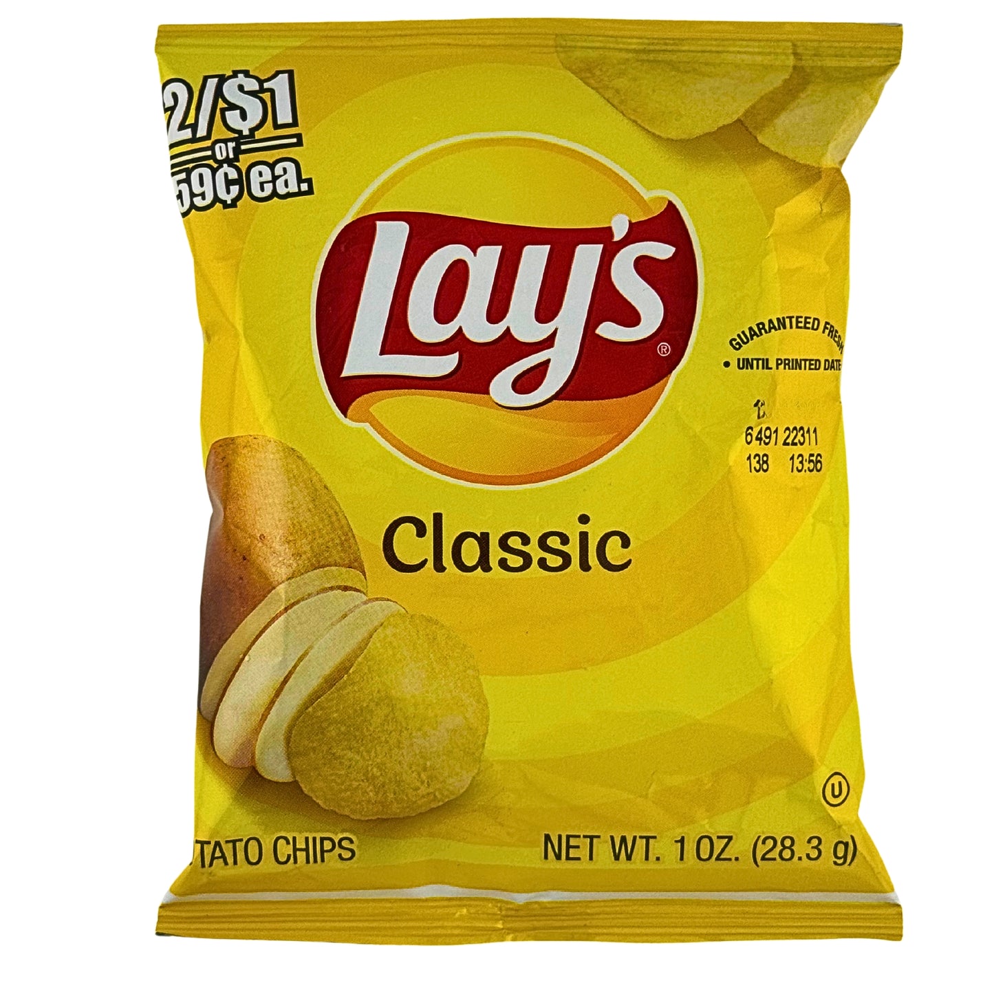 Front image of Lay's Classic Potato Chips 28.3g 2/$1