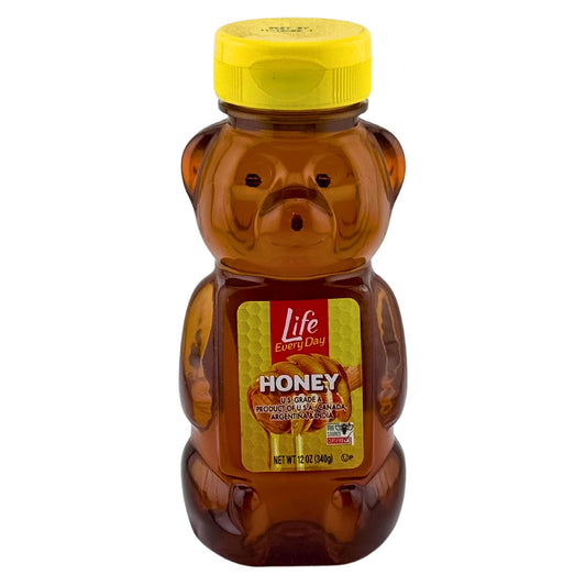 Front image of Life Everyday Honey 12oz