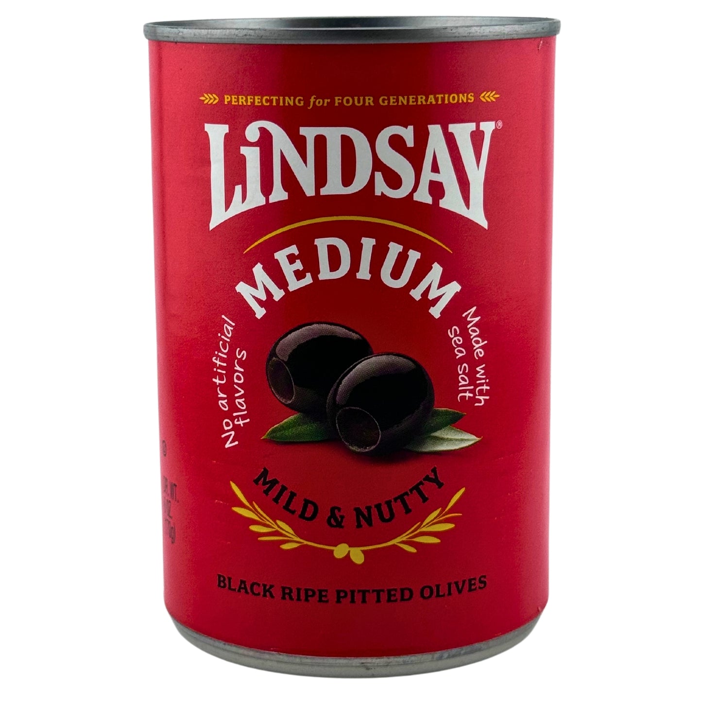 Front image of Lindsay Medium Mild & Nutty Black Ripe Pitted Olives 6oz