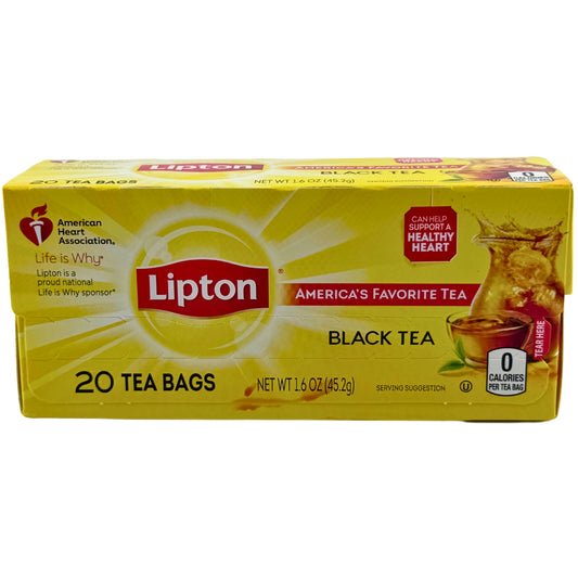 front image of Lipton Black Tea 20/1.6oz