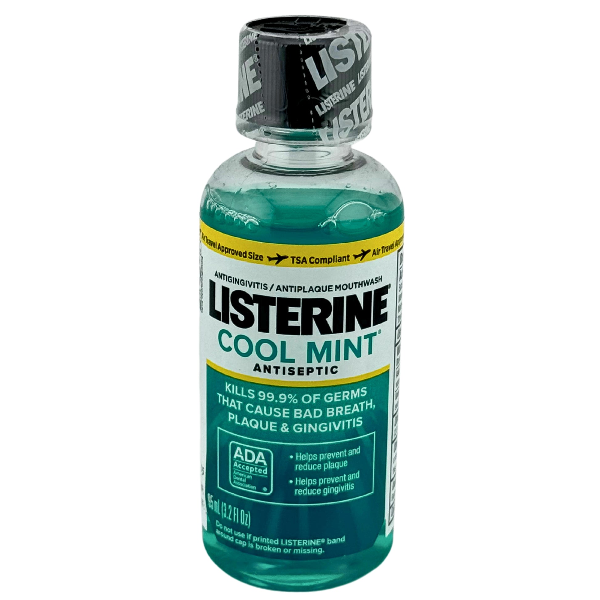 Front image of Listerine Cool Mint 95mL (3.2oz)