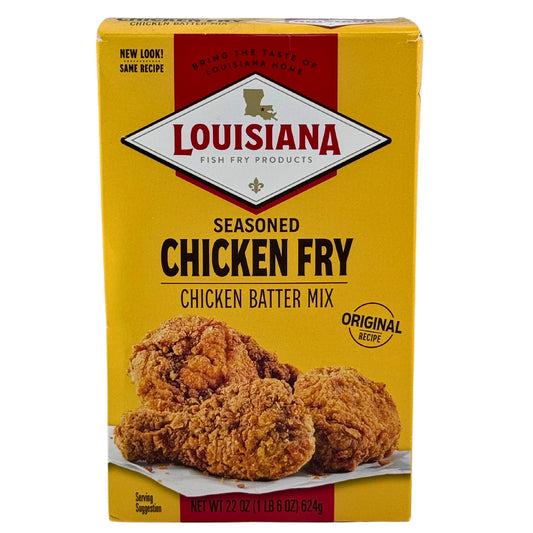 Front image of Louisiana Seasoned Chicken Fry Mix 22oz