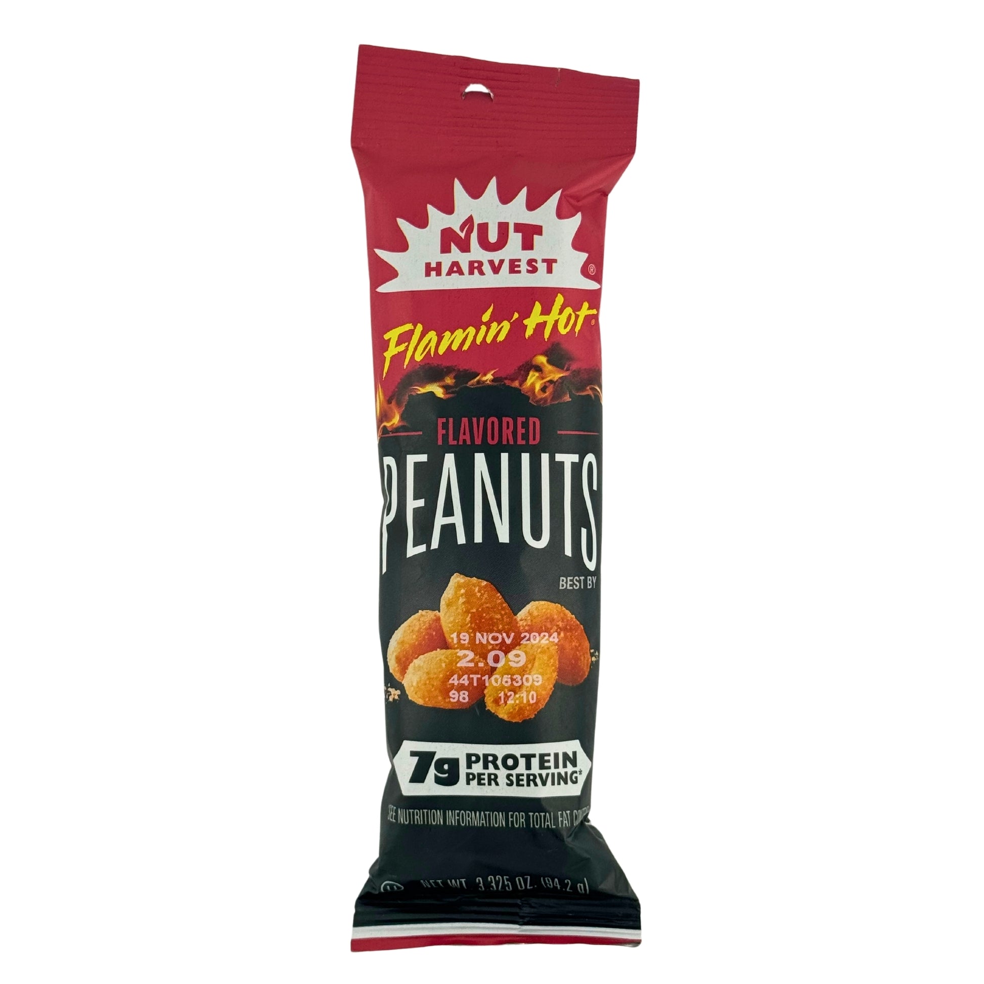 Front image of Nut Harvest Flamin Hot Flavored Peanuts 94.2g