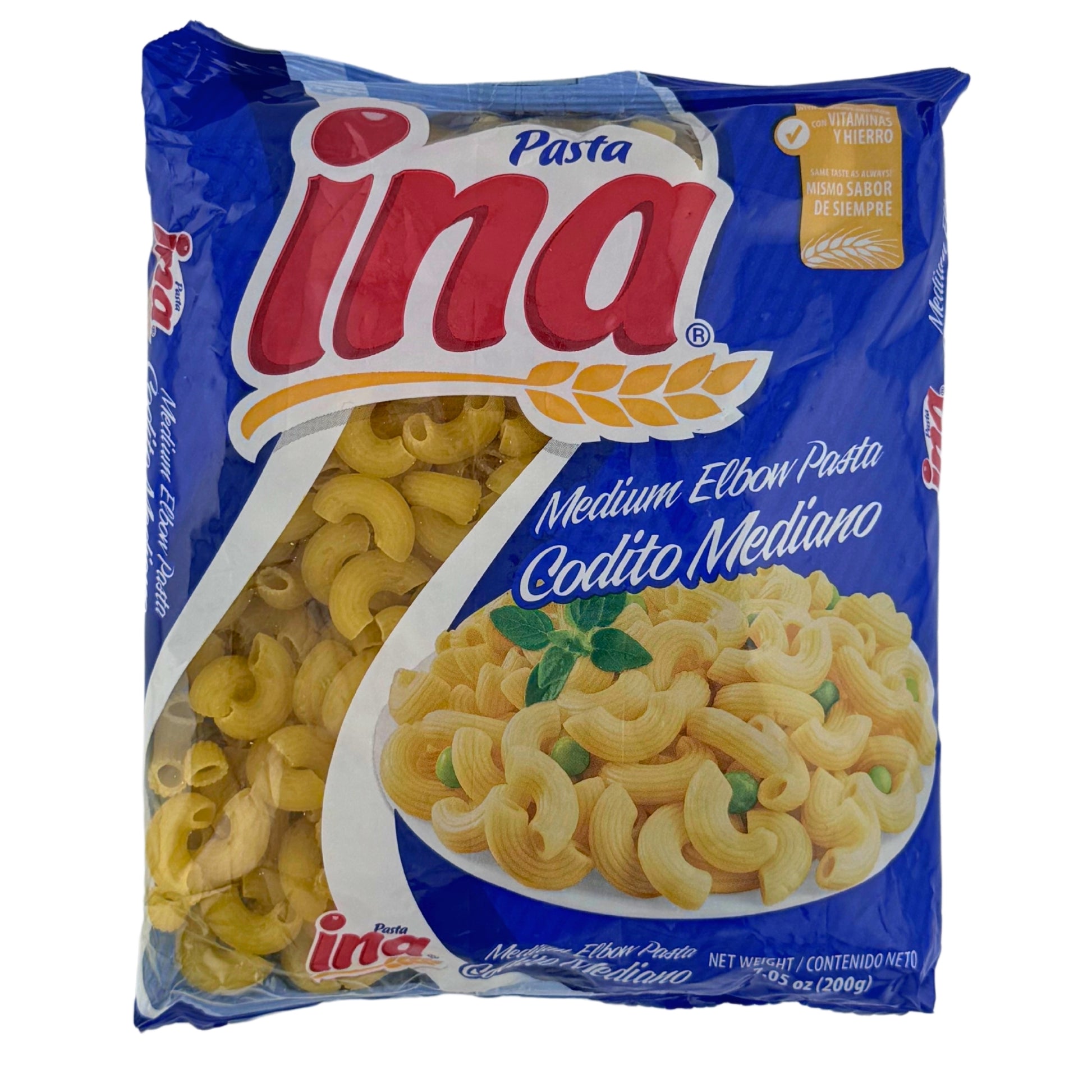 Front image of Pasta Ina Codito Mediano Medium Elbow Pasta