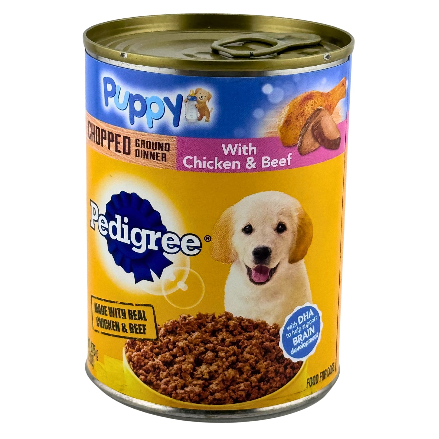 Front image of Pedigree Puppy Food Chopped Ground Dinner With Chicken & Beef 13.2oz