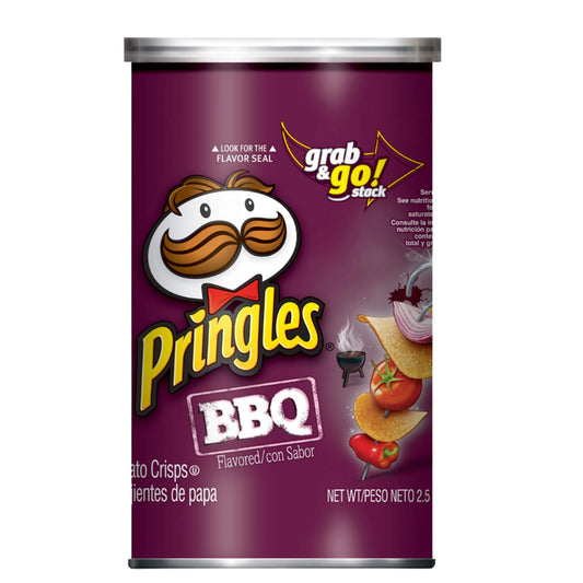 Front image of Pringles BBQ 2.5oz