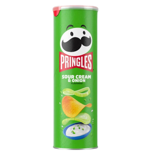 Front image of Pringles Sour Cream & Onion Flavored 5.25oz