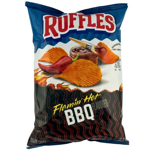 Front image of Ruffles Flamin Hot BBQ 70.8g