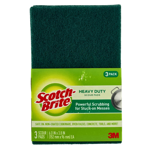 Front image of Scotch Brite Heavy Duty Scour Pads 3-Pack