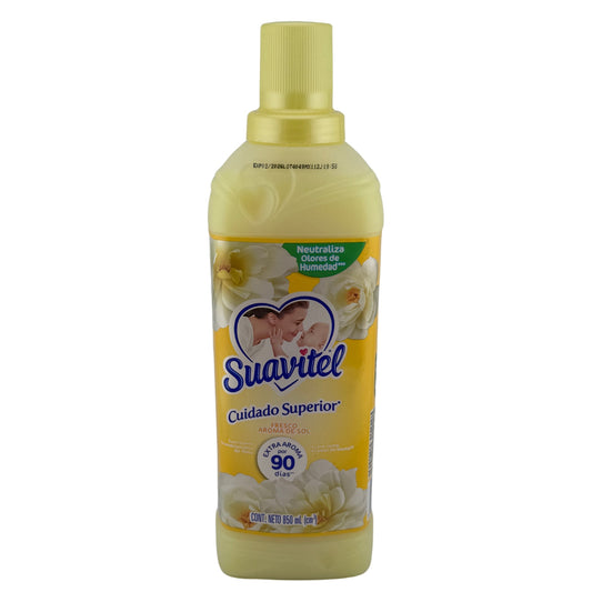 Front image of Suavitel Liquid Conditioner Fresco Aroma Del Sol Laundry Fabric Softener 850ml