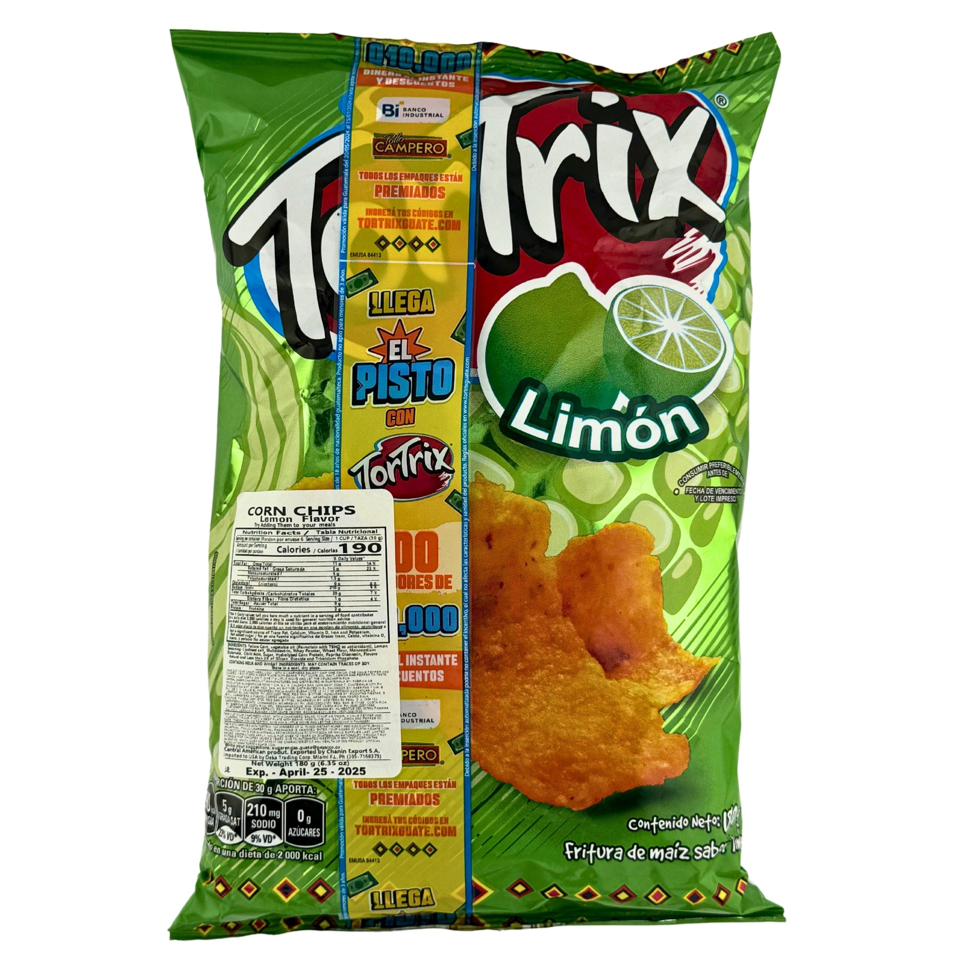 Front image of Tortix Limón 180g