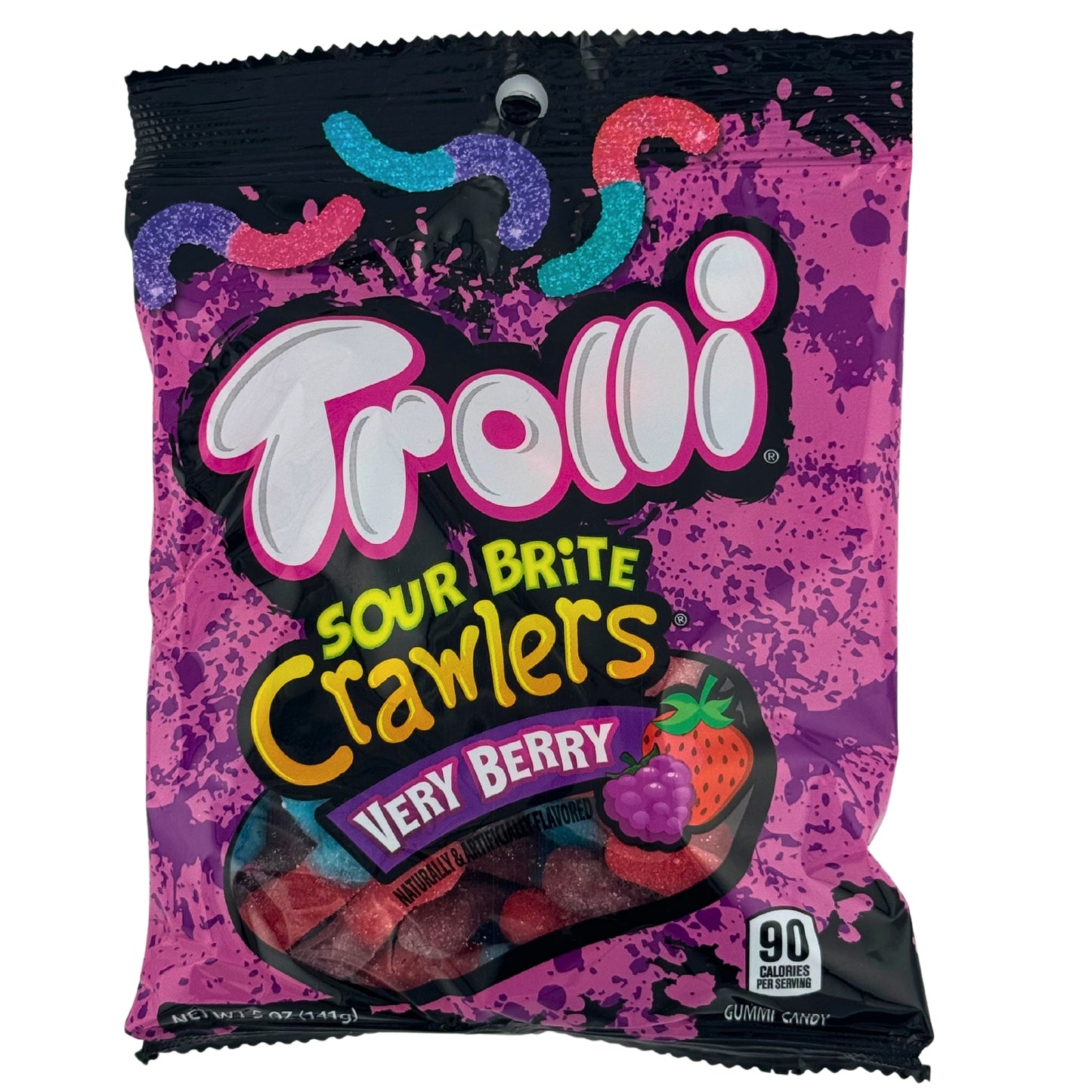 Front image of Trolli Sour Brite Crawlers Very Berry 141g