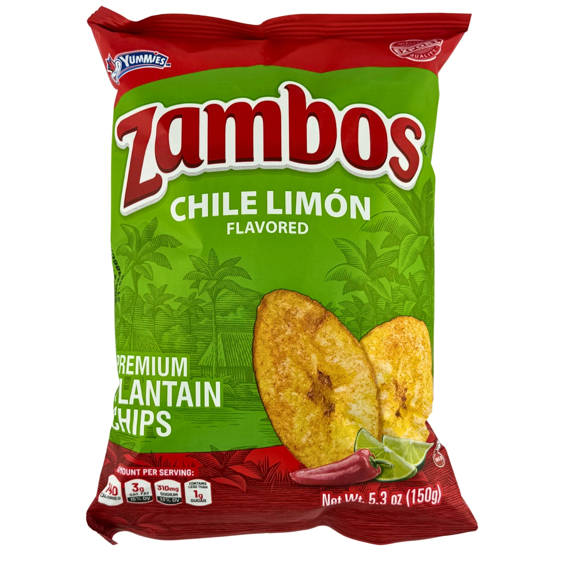 Front image of Zambos Chile Limón Plantain Chips 150g